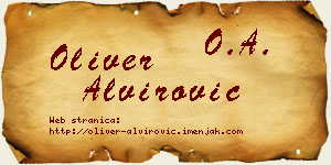 Oliver Alvirović vizit kartica